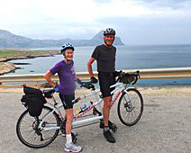 Jerry and Dick Smallwood riding in Sicily.