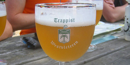 Trappist beer on the ExperiencePlus! bicycle tour in Belgium.