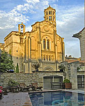 View from the pool in Uzes