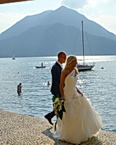 Varenna with the bride and groom