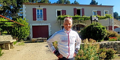 Gary cycling in Provence