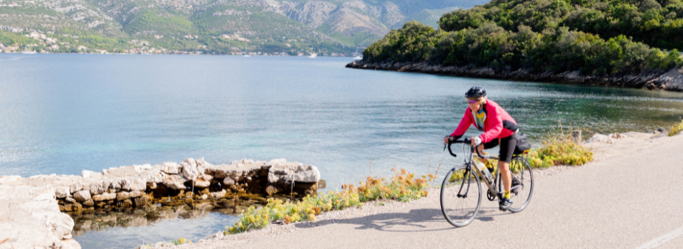 seaside cycling in Croatia