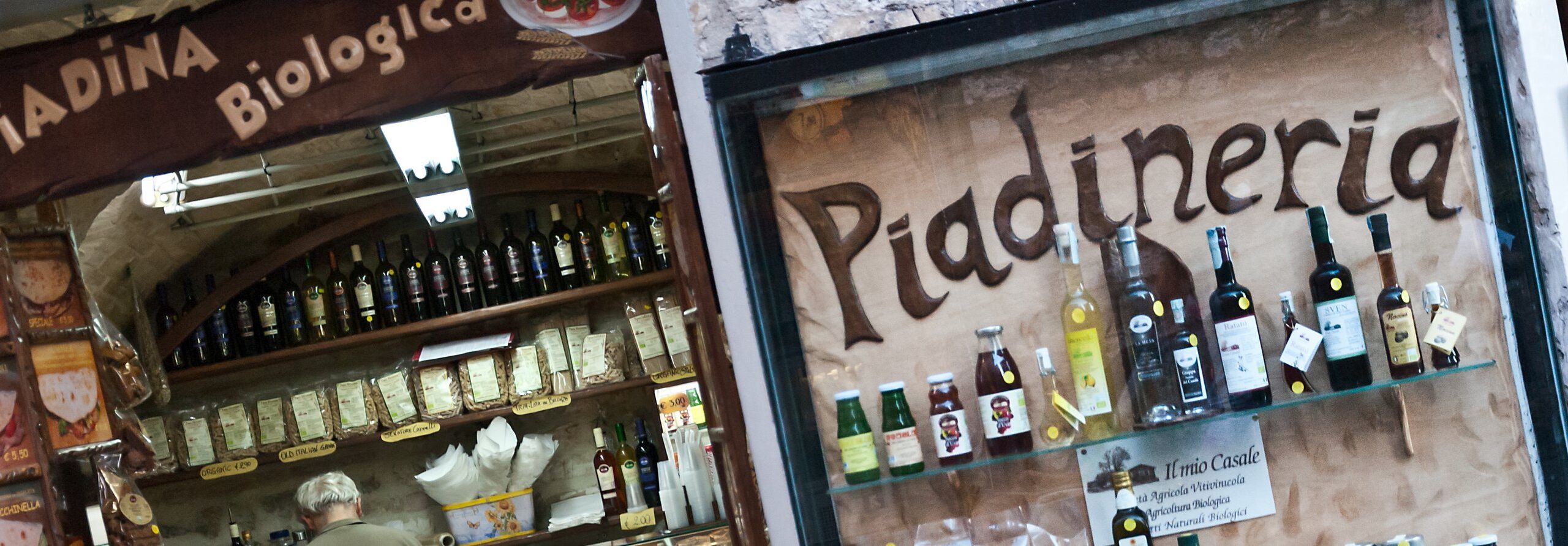 Stop in after a bike ride to purchase some local goods from a local Piadineria in Italy